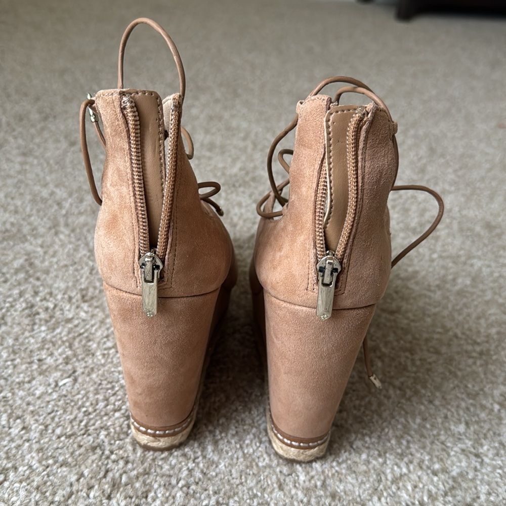 Sam Edelman Tan Wedge Sandals - Picture 2 of 5